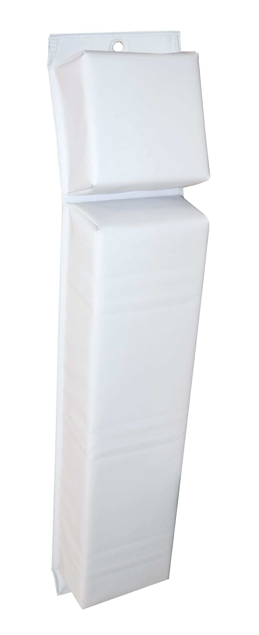 Vinyl Covered Hull-Saver Contoured Fender, White (24" L x 6" W x 2-1/2"D)
