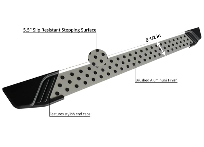 Vortex Black Horse Running Boards Compatible with 2015-2024 Jeep Renegade-VO-J267