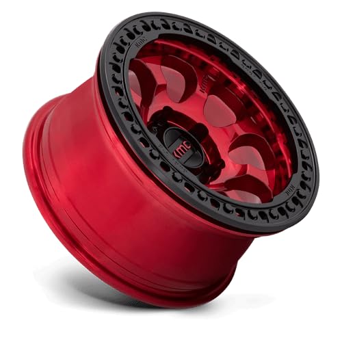 KMC Wheels 17X9 KM237 5X5.0 C-RED-BLK-RG -38MM - KM237QB17905038N