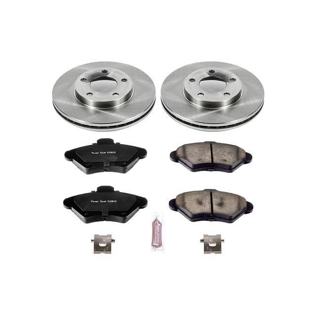 Power Stop Autospecialty KOE1299 Front Replacement Brake Kit-OE Brake Rotors & Ceramic Brake Pads For Ford Mustang 1994-1998 [Model Specific]