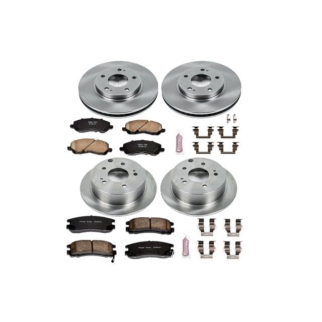 POWERSTOP Autospecialty KOE2395 Front and Rear Replacement Brake Kit-OE Brake Rotors & Ceramic Brake Pads For Mitsubishi Galant 2004-2012 [Model Specific]