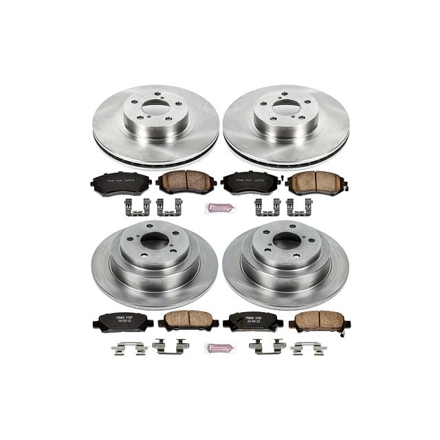 Power Stop Autospecialty KOE6109 Front and Rear Replacement Brake Kit-OE Brake Rotors & Ceramic Brake Pads For Subaru Impreza 2002-2003 [Model Specific]