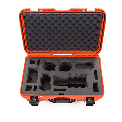 Waterproof Nanuk 935 Carry-On Hard Case with Custom Foam Insert for Sony a7R Size Camera w/Wheels - Orange