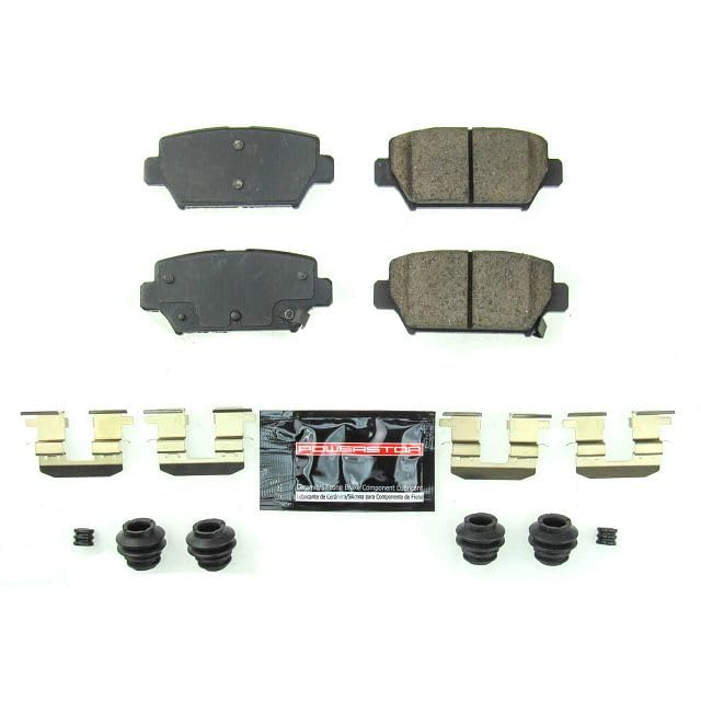 Power Stop Z23-2156 Z23 Evolution Sport Rear Carbon Fiber Infused Ceramic Brake Pads with Hardware For Mitsubishi Eclipse Cross 2018-2020, Mitsubishi Eclipse Cross 2022 [Model Specific]