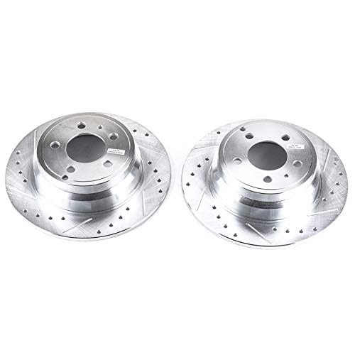Power Stop Rear EBR459XPR Drilled & Slotted Rotor Pair For Volvo 850 1994-1997, Volvo C70 1998-2004, Volvo S70 1998-2000, Volvo V70 1998-2000 [Model Specific]