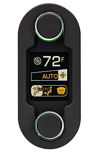 Dakota Digital DCC Climate Control - Vintage Air Gen IV 2-Knob, HDX-Style, Black, Black Alloy - Compatible with Most Vehicles