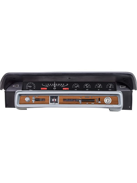 Dakota Digital VHX-65F-GAL-K-R Analog Dash Gauge System Black Alloy Compatible with Ford 1965-66 Galaxie Red Backlighting