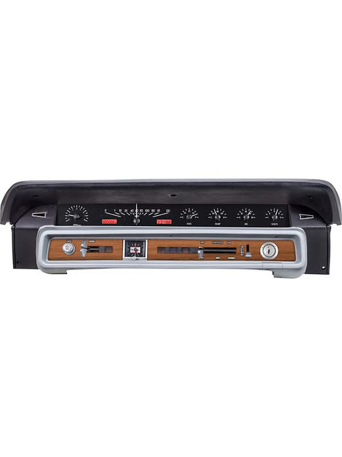 Dakota Digital VHX-65F-GAL-K-R Analog Dash Gauge System Black Alloy Compatible with Ford 1965-66 Galaxie Red Backlighting