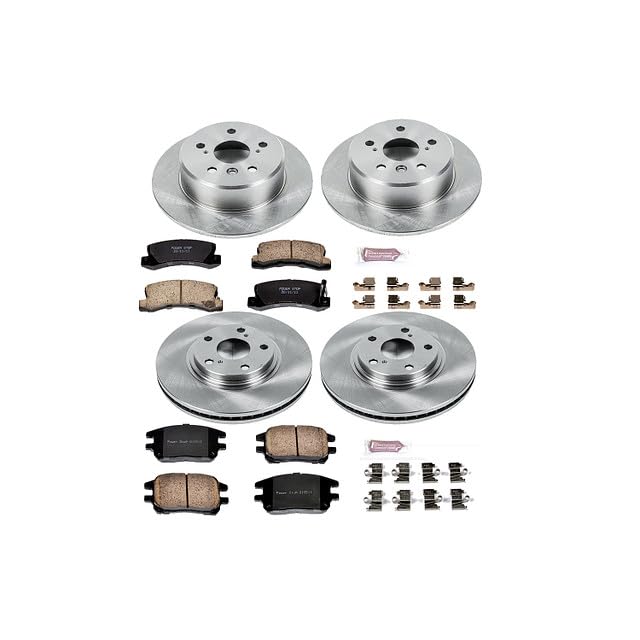 POWERSTOP Autospecialty KOE2775 Front and Rear Replacement Brake Kit-OE Brake Rotors & Ceramic Brake Pads For Lexus RX300 2002-2003 [Model Specific]