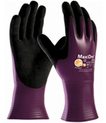 Maxidry By Atg ATG 56-426/XXL, Drivers Style, Prpl./Blk. Nitrile Non-Slip Purple