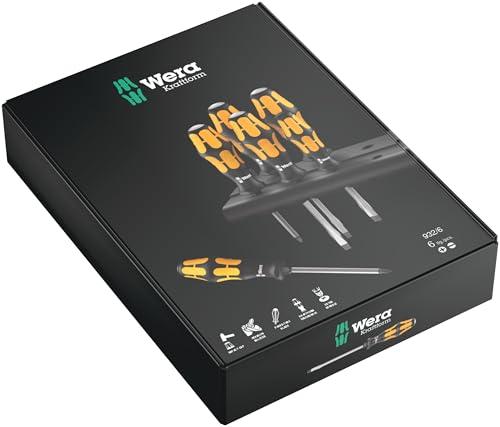 Wera - 932/6 Kraftform Plus Screwdriver Set and Rack, 6-Pieces 5018282001