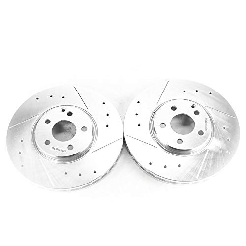Power Stop EBR1628XPR Evolution Performance Front Drilled, Slotted & Plated Brake Rotor Pair For Mercedes-Benz E500 2004-2006, Mercedes-Benz E550 2007-2009 [Model Specific]