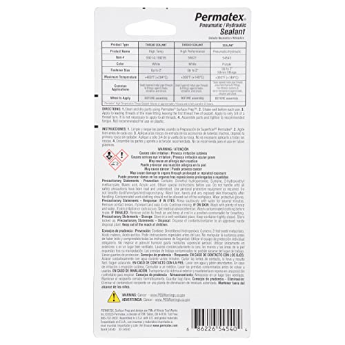Pneumatic Permatex 54540 and Hydraulic Sealant - 1.22 oz.