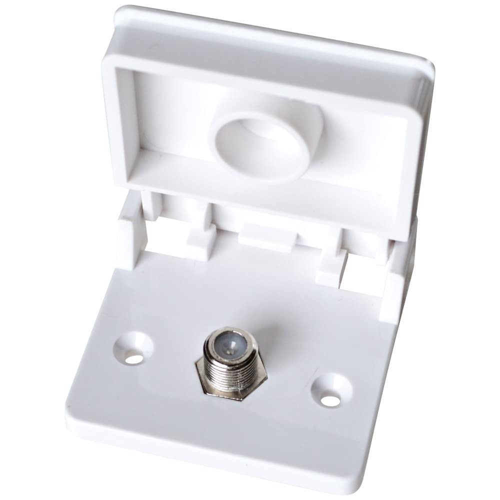 Weatherproof TV Jack, RV Designer T111, White