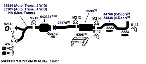 Exhaust Muffler AP Exhaust Products 3599