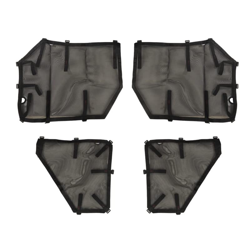 Fortis Tube Door Covers | Rugged Ridge, Full Set, Black | 13579.58 | Fits 2007-2018 Jeep Wrangler JKU 4-Door