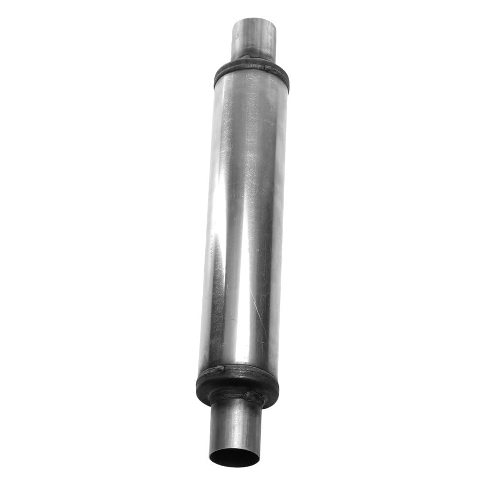 Cherry Bomb Salute Muffler - SA0425 Reversible Round Body - D4" X L18" 24" OAL 2-1/4" C/C Muffler - Cherry Bomb Salute