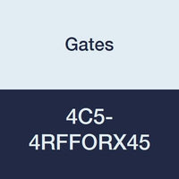4C5-4RFFORX45 Gates Field Attachable for C5C, C5D and C5M Hose, Female Flat-Face Swivel, 45 Bent Tube, Steel, 3/16" ID