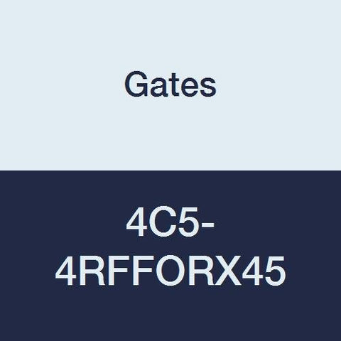 4C5-4RFFORX45 Gates Field Attachable for C5C, C5D and C5M Hose, Female Flat-Face Swivel, 45 Bent Tube, Steel, 3/16" ID