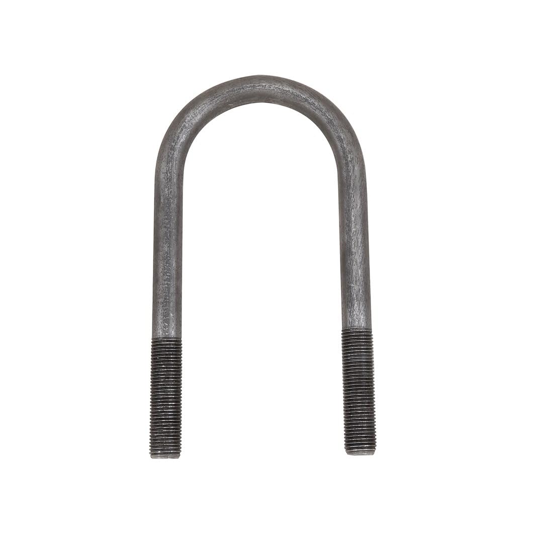 Husky U Bolt Kit Towing Leaf Spring Axle UBK238510, 5.10 Inch Length, 2-3/8 Inch Width, 1/2 Inch -20 Nut Size, Round, Zinc Plated, Silver, Steel, with 2 U-Bolts/ 4 Nuts/ 4 Washers