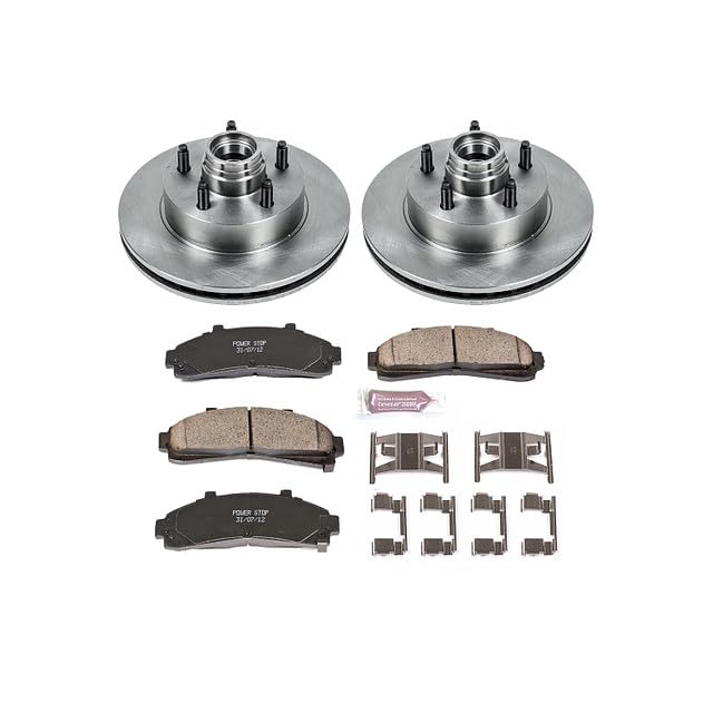 Power Stop Autospecialty KOE5083 Front Replacement Brake Kit-OE Brake Rotors & Ceramic Brake Pads For Ford Ranger 1998-2002, Mazda B4000 1998-2000 [Model Specific]