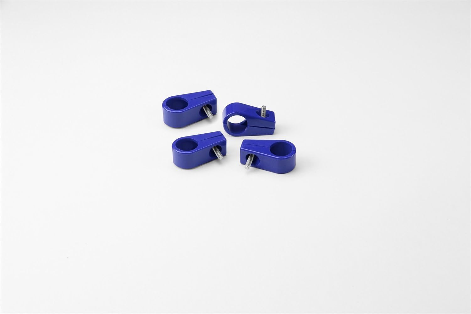 Single Place T-CLAMP, 9/16" (#6AN), 4 Pieces, Blue