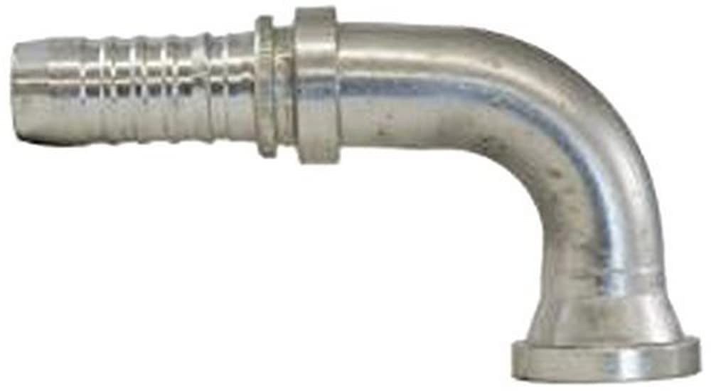 GlobalSpiral Couplings Gates 12GS-16FLH90M, Code 62 O-Ring Flange Heavy, Zinc Plated Carbon Steel, 4.41", 90° Bent Tube, 3/4" ID
