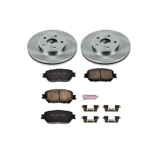 Power Stop Autospecialty KOE2414 Front Replacement Brake Kit-OE Brake Rotors & Ceramic Brake Pads For Toyota Camry 2002-2004 [Model Specific]