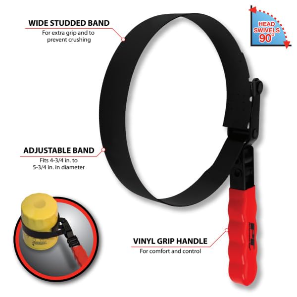 W54049 Performance Tool 4-3/4 to 5-3/4-Inch Swivel Filter Wrench
