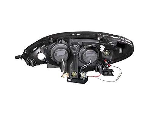 Projector Headlight Set ANZO USA w/CCFL Halo-Chrome 121173
