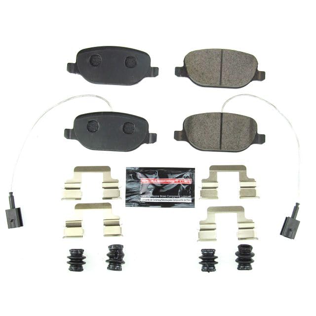 Power Stop Z23-1822 Z23 Evolution Sport Rear Carbon Fiber Infused Ceramic Brake Pads with Hardware For Alfa Romeo 4C 2015-2020 [Vehicle Specific]