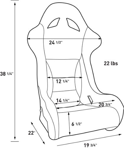Blue Velour Racing Drifter Fixed Back Common Seat ProCar by Scat 80-1780-65