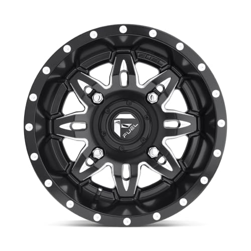 15x7 Fuel Utv Lethal 4x137 13et Gloss Black Milled Wheel