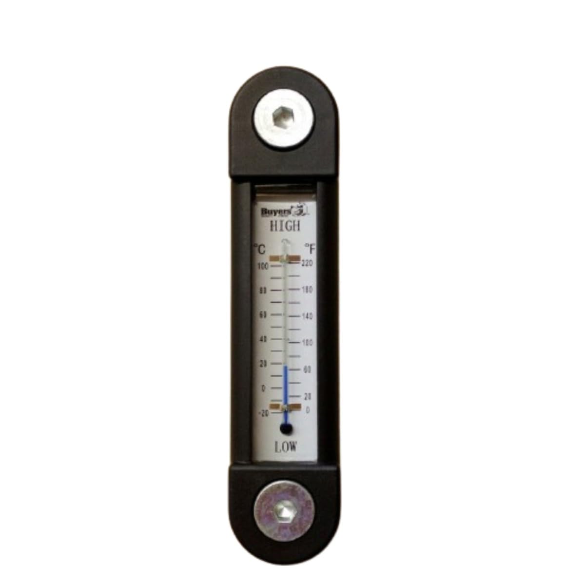 Black and Silver Buyers Products LDR02A Oil Level Gauge with Thermometer