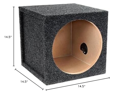 12 Inch Bbox Single Vented Subwoofer Box Enclosure - Premium Subwoofer Box Improves Audio Quality, Sound & Bass - Car Subwoofer Boxes & Enclosures