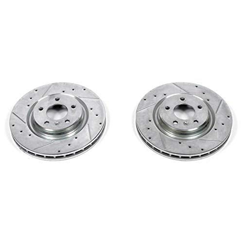 Power Stop AR8281XPR Evolution Front Drilled & Slotted Rotor Pair For Pontiac Grand Prix 2005-2008 [Model Specific]