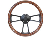 Custom Steering Wheels Brothers Trucks STRF8BW74-91 - Black/Wood - Plain
