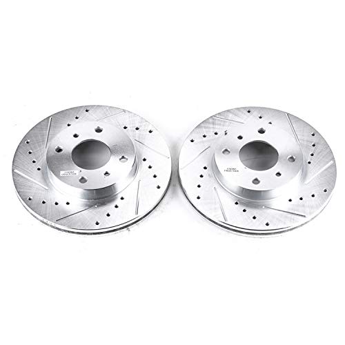 Power Stop JBR557XPR Evolution Front Drilled & Slotted Rotor Pair For INFINITI G20 1999-2002, Nissan Altima 1993-2001, Nissan Sentra 2000-2006 [Model Specific]