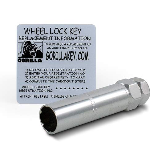 Black Chrome Gorilla Automotive 21631BC Small Diameter Wheel Locks (12mm x 1.50 Thread Size)