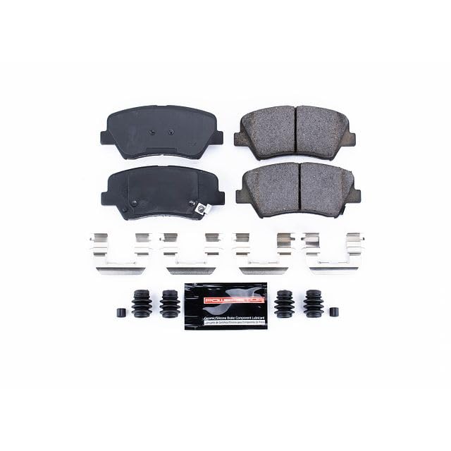 Power Stop Z23-1543 Z23 Sport Carbon Fiber Infused Ceramic Brake Pads with Hardware For Elantra, Elantra Coupe, Elantra GT, Veloster, Forte, Forte Koup, Forte5 [Model Specific]