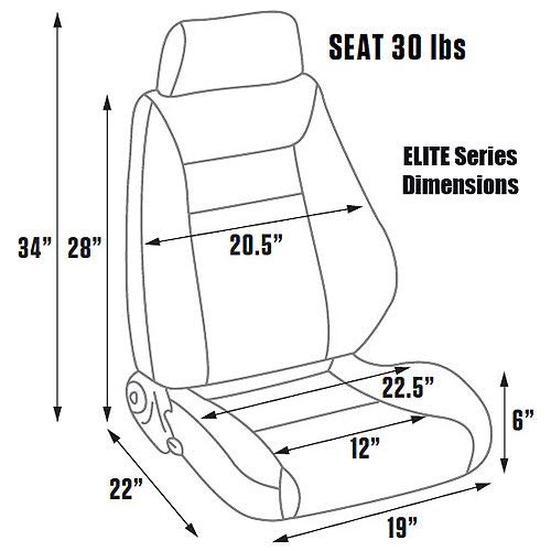 Scat 80110051R Crankshafts Seat, Black Vinyl, Right