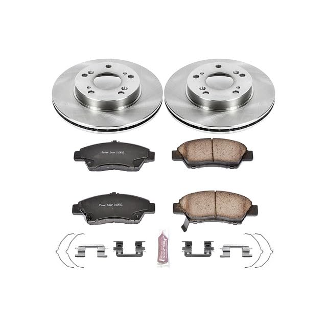 POWERSTOP Autospecialty KOE5400 Front Replacement Brake Kit-OE Brake Rotors & Ceramic Brake Pads For Honda CR-Z 2011-2015 [Model Specific]