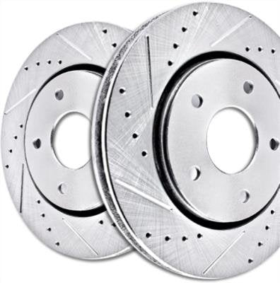 Power Stop AR85141XPR Drilled & Slotted Front Rotor Pair For Explorer, Flex, Police Interceptor Sedan, Police Interceptor Utility, Special Service Police Sedan, Taurus, MKS, MKT [Model Specific]