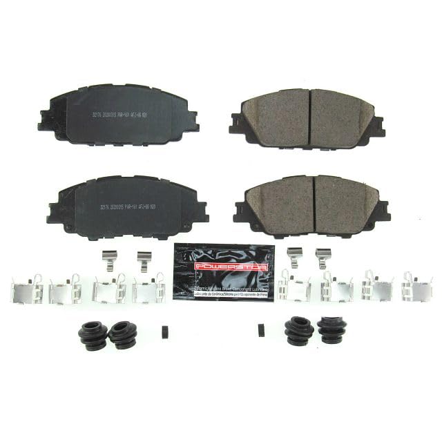 Power Stop Z23-2176 Z23 Evolution Sport Carbon Fiber Infused Ceramic Brake Pads with Hardware For Toyota Corolla 2019-2022, Toyota Prius Prime 2020-2022 [Model Specific]
