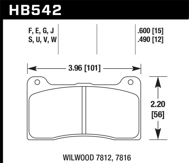 DTC-60 Motorsport Brake Pads Hawk Performance HB542G.490