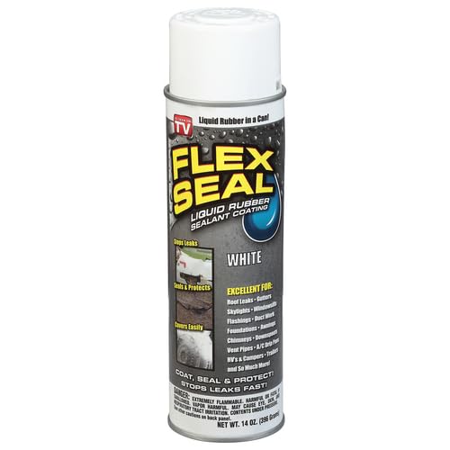 Rubber Sealant Coating Flex Seal Spray, 14-oz, White