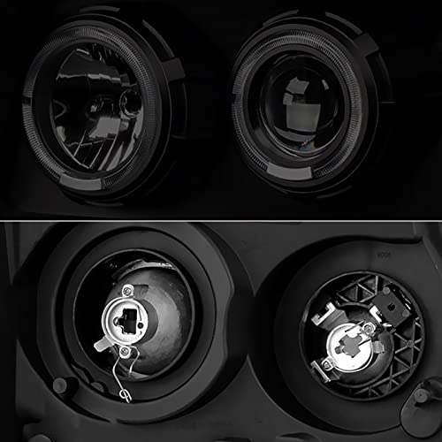 Headlight Xtune PRO-JH-CSUB07-LED-BSM (Chevy Suburban 1500/2500 07-14 / Chevy Tahoe 07-14 / Avalanche 07-14 Halo Projector W/LED s - Black Smoked)