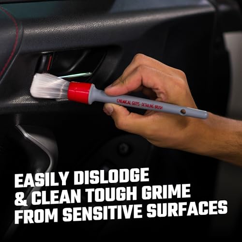 Chemical Guys Interior Detailing Brush Set All in the Details - 3-Piece Soft & Durable Car Detailing Brushes for Vents, Consoles, Buttons, Trim & Hard-to-Reach Areas in Cars, Trucks, SUVs & RVs