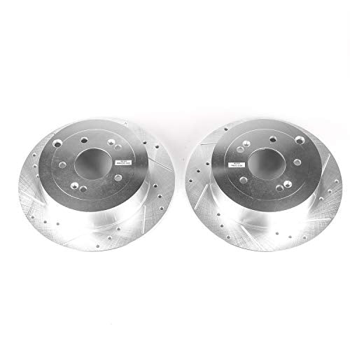 Rear Power Stop JBR1339XPR Drilled & Slotted Rotor Pair For Hyundai Santa Fe 2007-2009 [Model Specific]
