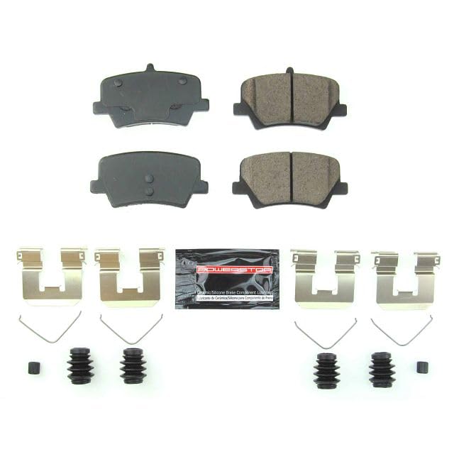 Power Stop Z23-2136 Z23 Evolution Sport Rear Carbon Fiber Infused Ceramic Brake Pads with Hardware For Volvo XC40 2019-2022 [Model Specific]